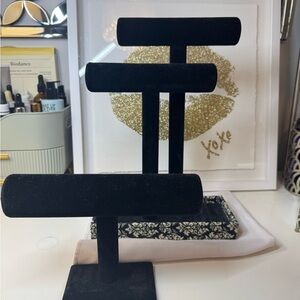 Black Velvet Jewelry Display Stands